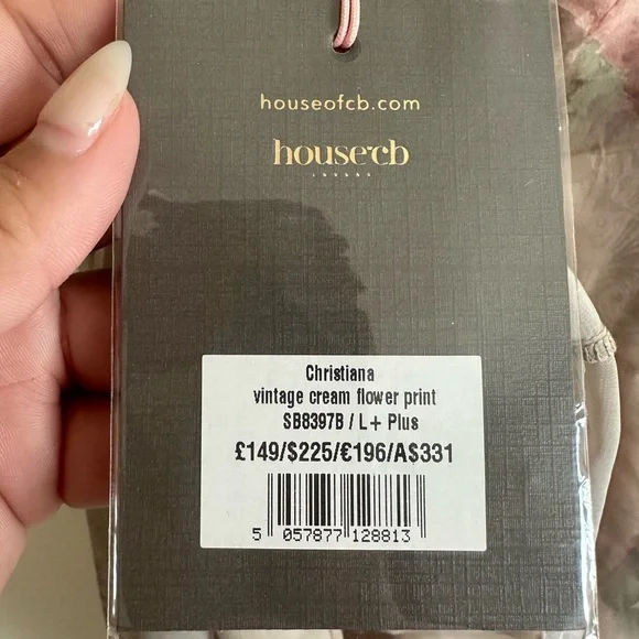 NWT House Of CB CHRISTIANA VINTAGE FLORAL MINI Romantic Dress Size L+ P - Picture 7 of 9